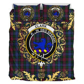 Clark (Lion) 01 Tartan Crest Bedding Set - Golden Thistle Style